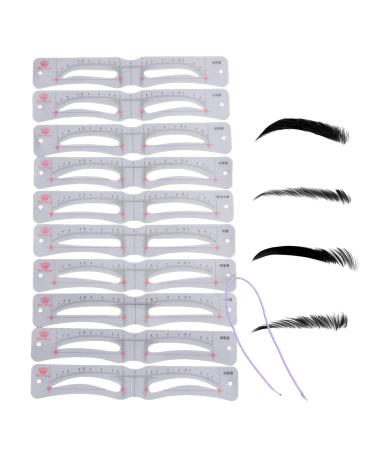 Reusable Eyebrow Template | 12 Stencil Set for Women's Eyebrow - Multi-Purpose Eyebrow Shaping Tool for Parties Dating Travel and Proms