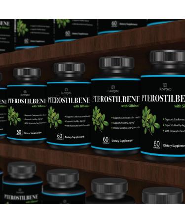 Premium Pterostilbene Supplement with Resveratrol & Quercetin - 100mg per Serving - 60 Capsules - Buy Online on GoSupps.com