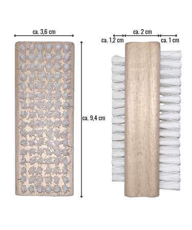 3 Set Premium Nail Brushes - Wooden Hand Washing Brush with White Bristles - Made in Germany for Perfect Nails - Buy Online on GoSupps.com
