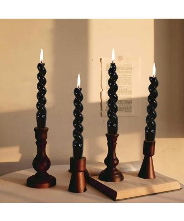 Shop Smokeelee Tapered Black Spiral Candles - Odorless Unscented Twisted Candlesticks for Relaxation & Special Occasions - International Shipping Available - Buy Online on GoSupps.com