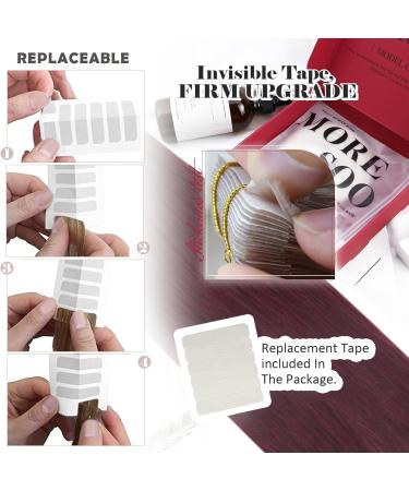 Moresoo 14 Inch Burgundy Tape in Hair Extensions | Wine Red Remy Human Hair | 20 Pieces, 40g #99J - Shop Now! - Buy Online on GoSupps.com