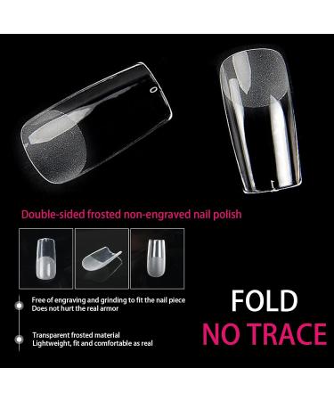 240PCS Medium Square Gel Nail Tips Set - Pre-Buffed Artificial Nails Kit - Buy Online on GoSupps.com