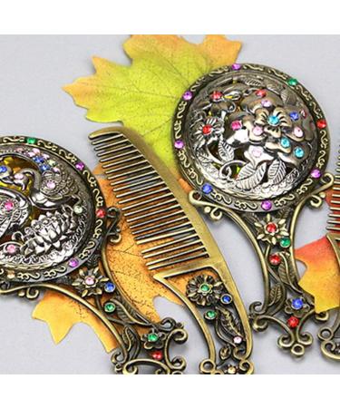 Buy Minkissy Retro Metal Mirror Comb Set - Vintage Antique Kamm for Women - Perfect Christmas & Birthday Gift - Buy Online on GoSupps.com