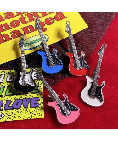 ZHOUMEIWENSP Retro Guitar Hairpin Set - 2PCS Metal Hair Clips for Punk Style Hairdos (White) - Buy Online on GoSupps.com