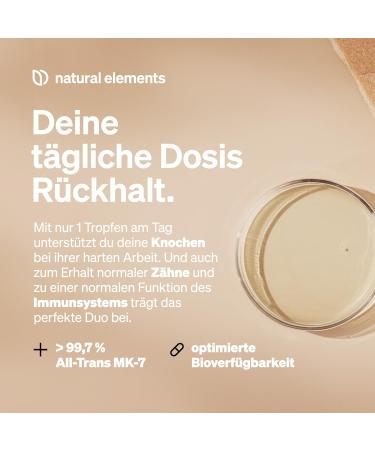 Vitamin D3 + K2 Drops 50ml - Premium Quality Highly Bioavailable Lab Tested Made in Germany - 99.7% All-Trans K2Vital  - Buy Online on GoSupps.com