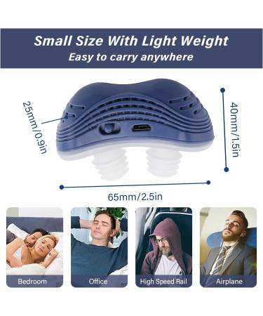 Electric Silicone Anti Snore Device - Double Eddy Current Fan Design - White Snoring Aid for Improved Nighttime Sleep and Easy Breathing - Buy Online on GoSupps.com