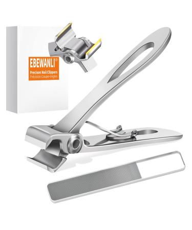 EBEWANLI Straight Edge Nail Clipper  17mm Wide Jaw Opening Extra Large Toenail Clippers for Thick Nails  Heavy Duty Toe Nail Clippers for Men  Adult  Seniors Thick Toenails