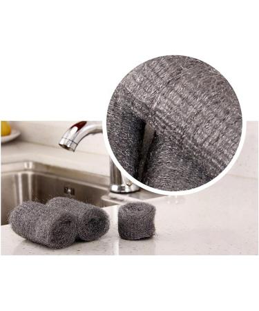 Besreey Steel Wool Scrubbers - 12X Scrubbing Scouring Pads | Multipurpose Cleaning Scrubbers Household Cleaning Tool for Kitchen Bathroom - Buy Online on GoSupps.com