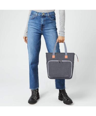 Luxja Small Knitting Tote Bag - Yarn Storage for Projects, Needles, Hooks & Accessories (Gray) - Buy Online on GoSupps.com
