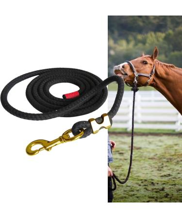 Magideal 4m Black Cotton Braided Horse Reins with Carabin Hooks - Ideal for Training Horses Pets and Sheep | International Shipping - Buy Online on GoSupps.com