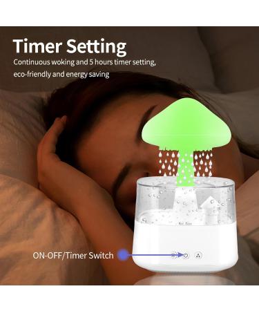 Cloud Rain Humidifier with Colorful Light & Aroma Diffuser - 7 Color Changing Lights - Multifunctional for Home, Desk, Bedside - White - Buy Online on GoSupps.com