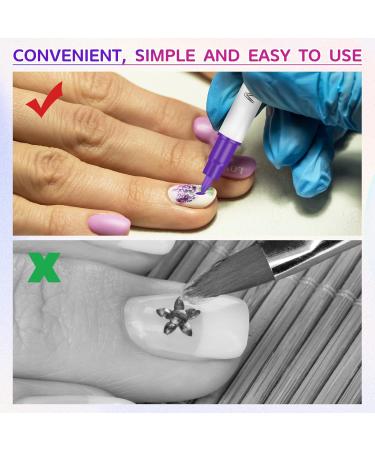 12 Pcs Nail Art 3D Painted Pen Colorful Nail Graffiti Pen Quick Drying Nail Art Painting Pen Easy to Use Nail Point Graffiti Pen Smooth Nail Art Drawing Pen for Flower Pen Hook Line DIY Nail Art - Buy Online on GoSupps.com