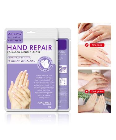 Moisturizing Hand Mask Gloves - 5 Pack | Exfoliating & Repairing Treatment for Dry, Rough Hands | Remove Dead Skin | Includes 5 Pcs - Buy Online on GoSupps.com