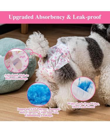 Dono Disposable Dog Diapers for Females - Super Absorbent & Leak-Proof | 48 Count | Perfect for Heat Incontinence & Irregular Traces | XXS to L Sizes - Buy Online on GoSupps.com
