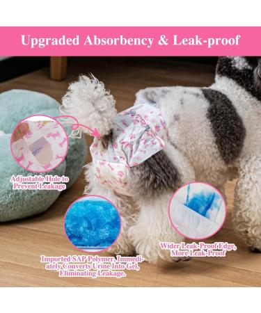 Dono Disposable Dog Diapers for Female Dogs - Super Absorbent & Leak-Proof - 48 Count Sizes XXS to L - Ideal for Incontinence Heat & Periods - Buy Online on GoSupps.com