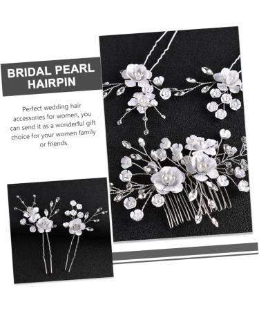 WOFASHPURET 1 Set Hair Jewels for Women Rhinestone Headpiece Bridal Hair Accessories Floral Hair Accessories Bridal Hair Pin Wedding Headpiece Ladies Suits Hair Comb Miss Pearl Flower Beads - Buy Online on GoSupps.com