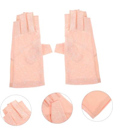 Healeved 3 Pairs Sun Protection Half Finger Gloves Salon Supply Hand Gloves for Protection Prevention Gloves Salon Manicure Gloves UV Gloves Pink Fingerless Nylon Hand Guard Miss - Buy Online on GoSupps.com