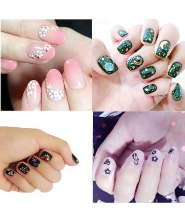 Olakin 50 Leaves 3D Nail Ticker - Self-Adhesive Nail Stickers for DIY Decorations & Nail Art | Over 1800 Pieces Available - Buy Online on GoSupps.com