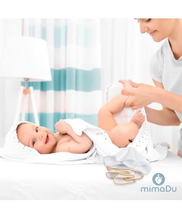 Mimadu Baby Washcloth Set | Oeko-Tex Cotton Towels for Infants | 10-Pack 25x25 cm Gold Mint | Soft & Safe Baby Care - Buy Online on GoSupps.com