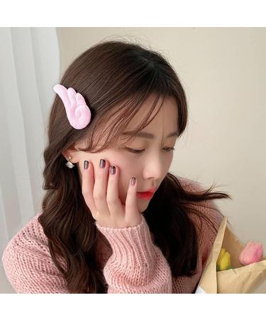 AJTUTUS Girls Hair Clips Lovely Barrettes with Solid Color Shape Hairpin Cloth Hair Clips Cute Hairpins for Child - Buy Online on GoSupps.com