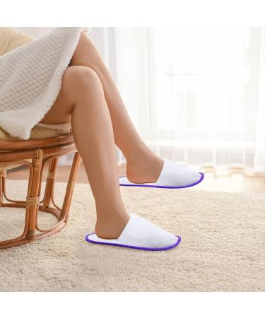 Geyoga 20 Pairs Disposable Spa Slippers | Non-Slip Hotel & Travel Guest Slippers - Unisex | Massage Supplies - 2 Sizes (Brown/ Red/ Blue/ Yellow) - Buy Online on GoSupps.com