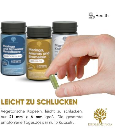 Buy Perfect Leg Treatment - RedMoringa Pineapple & Bromelain 5000 GDU Black Blueberry Collagen | 180 Capsules | International Shipping Available - Buy Online on GoSupps.com