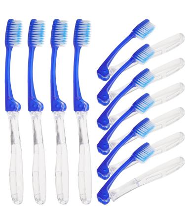 Minkissy foldable toothbrushes portable hand toothbrush soft bristles reusable travel toothbrush for men and women 10 pieces