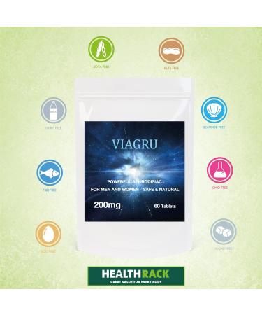 Viagru 200mg 60 High Dose Blue Tablets - Stay Harder for Longer - Natural & Safe for Men and Women - Buy Online on GoSupps.com