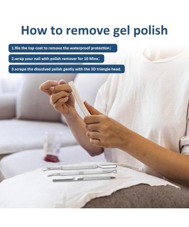3PCS Cuticle Pusher & Gel Polish Remover Set | Professional Nail Files & Tools for Manicure & Pedicure | Durable Salon Quality Metal Acetone Scraper - Buy Online on GoSupps.com