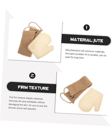 Beaupretty 3 Sets Sisal Bath Set Exfoliating Bath Scrubbers Exfoliating Body Scrubber Shower Bath Glove Shower Body Towel Body Scrubber for Men Back Shower Scrubber Frosted Jute Remover Man - Buy Online on GoSupps.com