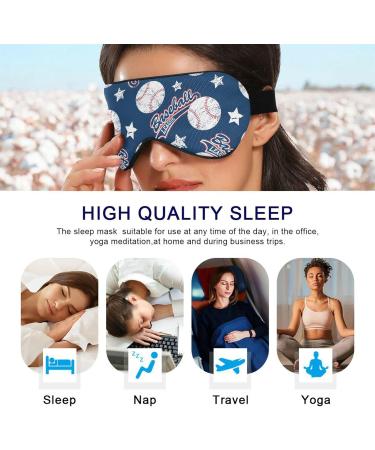 Sleep Mask - Light Blocking Baseball Eye Mask for Men & Women | Adjustable Vintage Eye Covers for Travel & Naps - Buy Online on GoSupps.com
