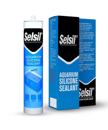 SELSIL Aquarium Silicone Clear Sealant - High Elasticity, Safe for Fish, Silicone Polymer, Solvent-Free, Ozone-Resistant Silicone Sealant for Freshwater and Saltwater, Transparent 10.14 Fl oz, 1 Pack