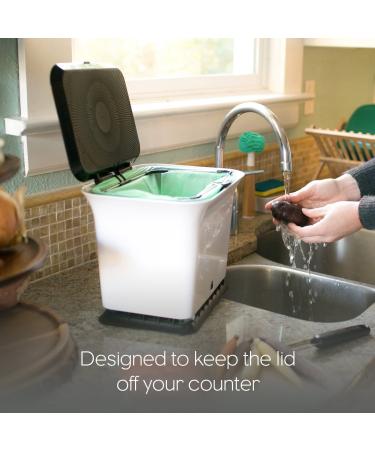 Full Circle Fresh Air Kitchen Compost Bin - Odor-Free Black & White - Buy Online on GoSupps.com