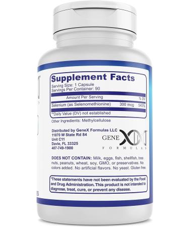 Genex Selenium 300mcg Supplement - 90 Capsules for Immune Support - Buy Online on GoSupps.com