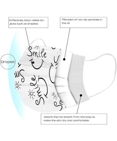 Genetic 10-Piece Adult Mouth Protection - One-Way 3-Layer Face Cover with Motif - Breathable Smile Print & Multi-Function Cloth Neck Gaiter - Size A-05 - Buy Online on GoSupps.com