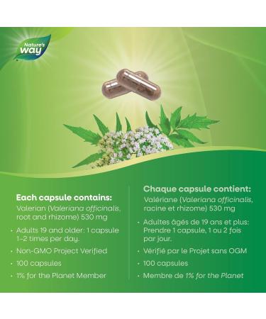 Nature's Way Valerian Root Sleep Aid - Promotes Sleep - Helps Relieve Restlessness - 100 Vegetarian Capsules Natural 100 count (Pack of 1) - Buy Online on GoSupps.com