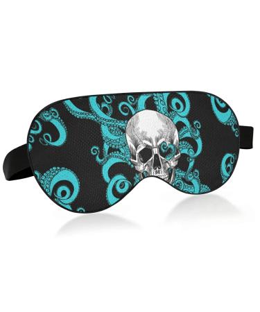 xigua Skull Breathable Sleeping Eyes Mask Cool Feeling Eye Sleep Cover for Summer Rest Elastic Contoured Blindfold for Women & Men Travel
