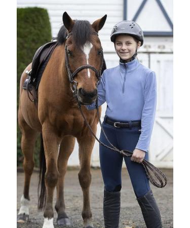 Kerrits Kids Up Tempo Fleece Tech Top - Solid Oxford/Admiral, Size Medium - Buy Online on GoSupps.com