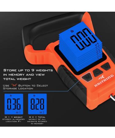 KastKing Fish Scale  WideView Floating Waterproof Digital Scale  2.5 Large LCD Display  110lb Capacity  Multi-Mode Pound/Ounces & Kilograms  Stores up to 9 Weights  Fishing Gifts for Men B: Orange combo - Buy Online on GoSupps.com