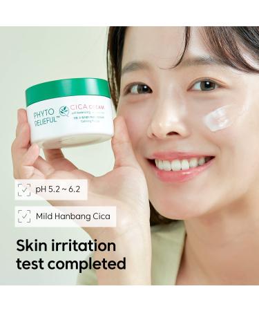 THANKYOU FARMER Phyto Relieful Cica Cream 2.81 Fl Oz - Hydrating & Soothing with Hyaluronic Acid & Centella Asiatica | pH-Balancing Fragrance-Free Vegan - International Shipping Available - Buy Online on GoSupps.com