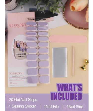 Cured Gel Nail Strips - Long Lasting Waterproof Nail Wraps with Accessories (UV/LED Lamp Required) - Buy Online on GoSupps.com