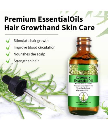 Rosemary Oil for Hair Growth Natural Organic Rosemary Essential Oil and Derma Roller Diluted for Eyelash Beard Eyebrows Face Skin Care Hair Loss Treatment Nourishes The Scalp Improve Blood Circulation - Buy Online on GoSupps.com