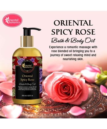 Buy Oriental Spicy Rose Bath & Body Oil 200ml - Nourishing Aromatic & Luxurious | International Shipping Available - Buy Online on GoSupps.com