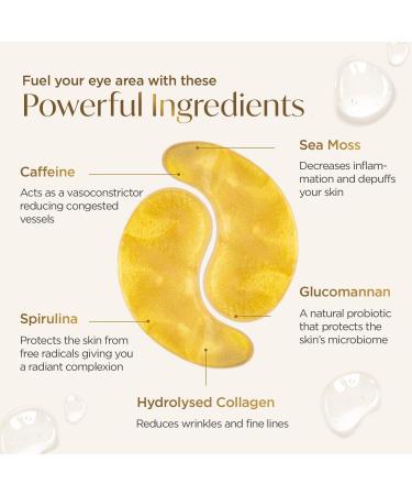 Plantifique 24K Gold Under Eye Masks - Anti Wrinkle Patches for Dark Circles & Puffiness (20 Pairs) - Buy Online on GoSupps.com