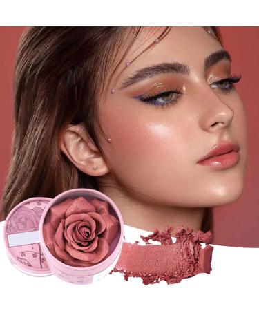Flower Beauty Blusher 3D Petals Pink | Highlighter 3.5g Natural Pigmented for Make-Up Nude Light Travel Wedding Evening - Buy Online on GoSupps.com