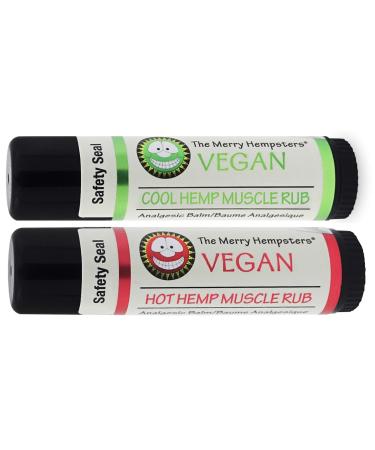 Merry Hempsters Vegan Hot & Cool Muscle Rub Combo Pack