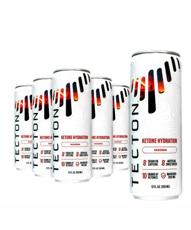 Tecton Ketone Energy Drink Magma Flavor 12oz (12-Pack) 10g Nature-Identical Ketones/Serving Stimulant-Free