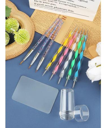 Kalolary Nail Stamper Kit with Brushes, Dotting Pens, French Tip Stamp - Nail Art Tools for Stamping Manicure - Buy Online on GoSupps.com