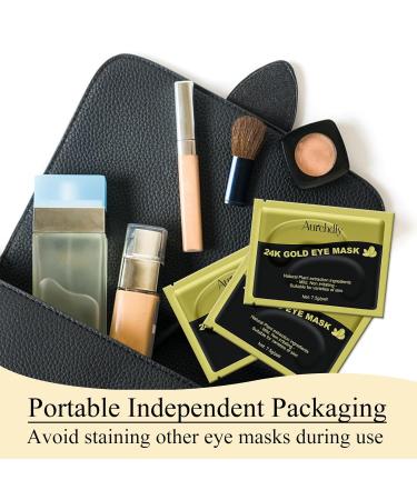 24K Gold Under Eye Patches - Gel Eye Mask for Dark Circles Puffy Eyes Bags & Wrinkles | Hyaluronic Acid & Collagen | Eye Treatment for Men & Women - Buy Online on GoSupps.com