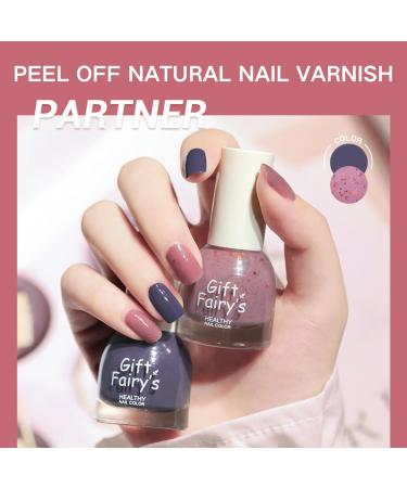 TBeautfave Purple Nail Polish Set Peel Off Nude Nail Varnish Sets Quick Dry & Long Lasting Pink Nail Polish Water Based Natural Nail Varnish Sets for Women DIY Nail Art Set A - Buy Online on GoSupps.com